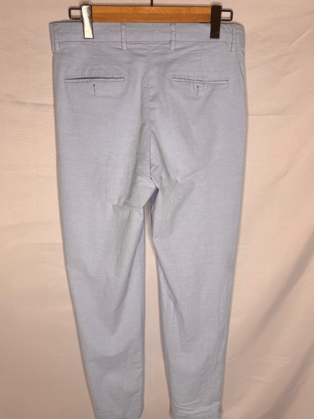 Daniel Hechter Mens Blue Linen Pants Lightweight Straight Fit Casual (US) 34x30